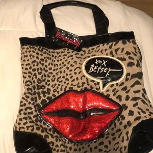 Betsey Johnson lip and Cheetah print